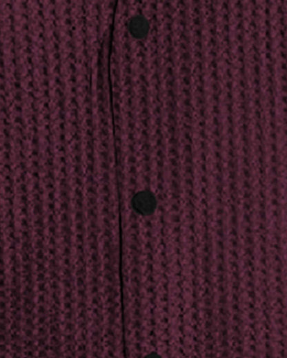 (Pack Of 2) Half Sleeve Plain Beige & Maroon Waffle Shirts