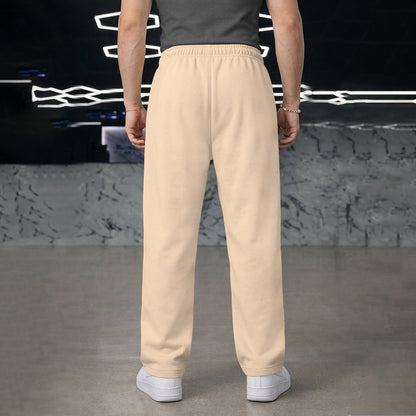 TRIPR Men Solid Loose Fit TrackPant Beige