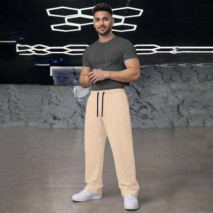 TRIPR Men Solid Loose Fit TrackPant Beige