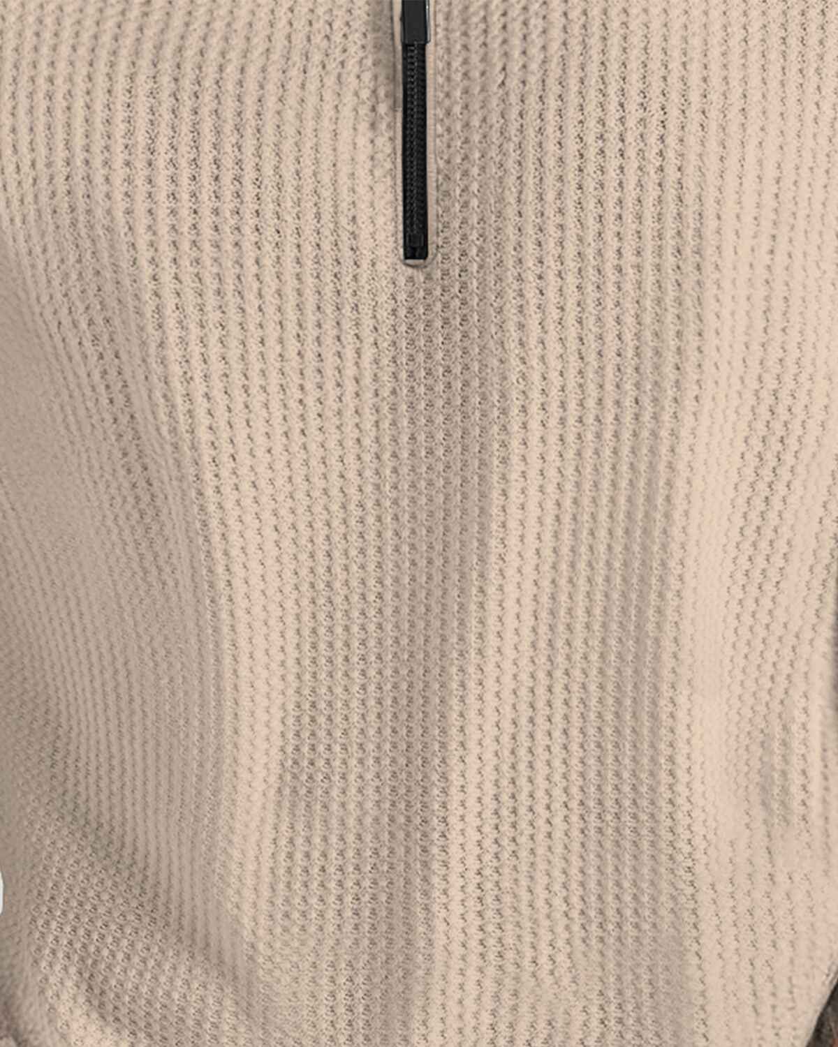 Boy Half Sleeve Beige & Black Plain Textured T-shirt