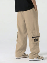 Men Beige Printed Baggy fit oversized Cargo Jogger