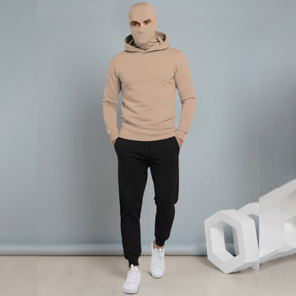 Mens Full Mask Hooded Tracksuit Set with Joggers