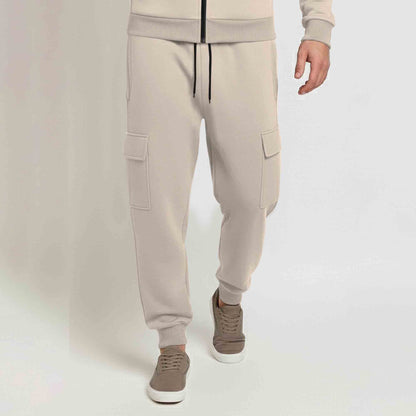 Tracksuit For Winter Mask Beige Jacket - Plain Beige Cargo Pant