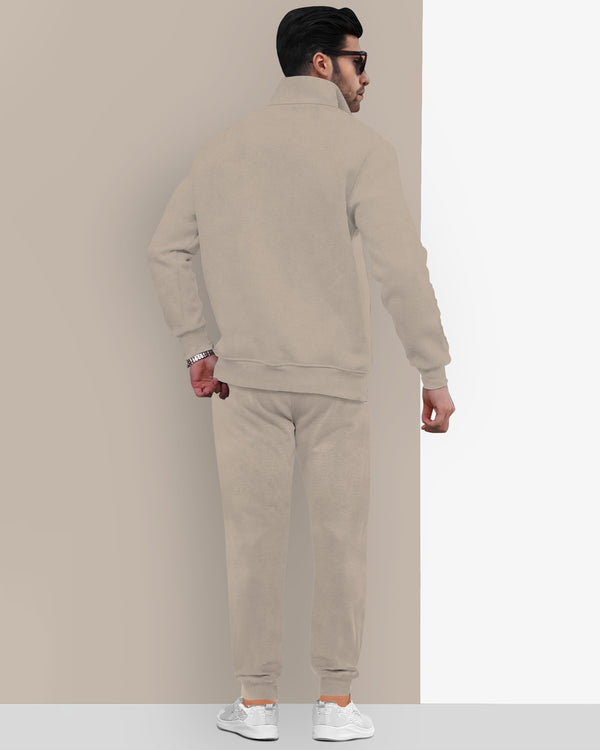 Tracksuit For Men Beige Sweatshirt / Beige Trackpant