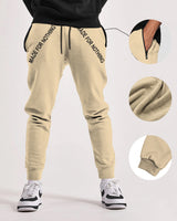 Men Beige Cuffed Loopknit Jogger Pant