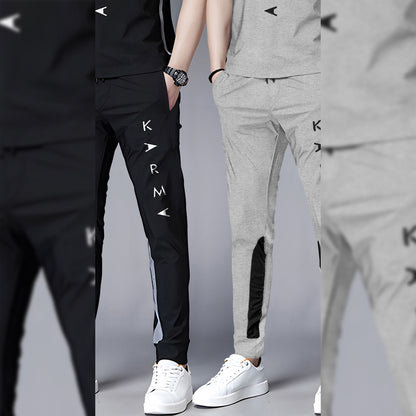 (Pack Of 2) Half Sleeve Printed Tracksuit Black & Grey