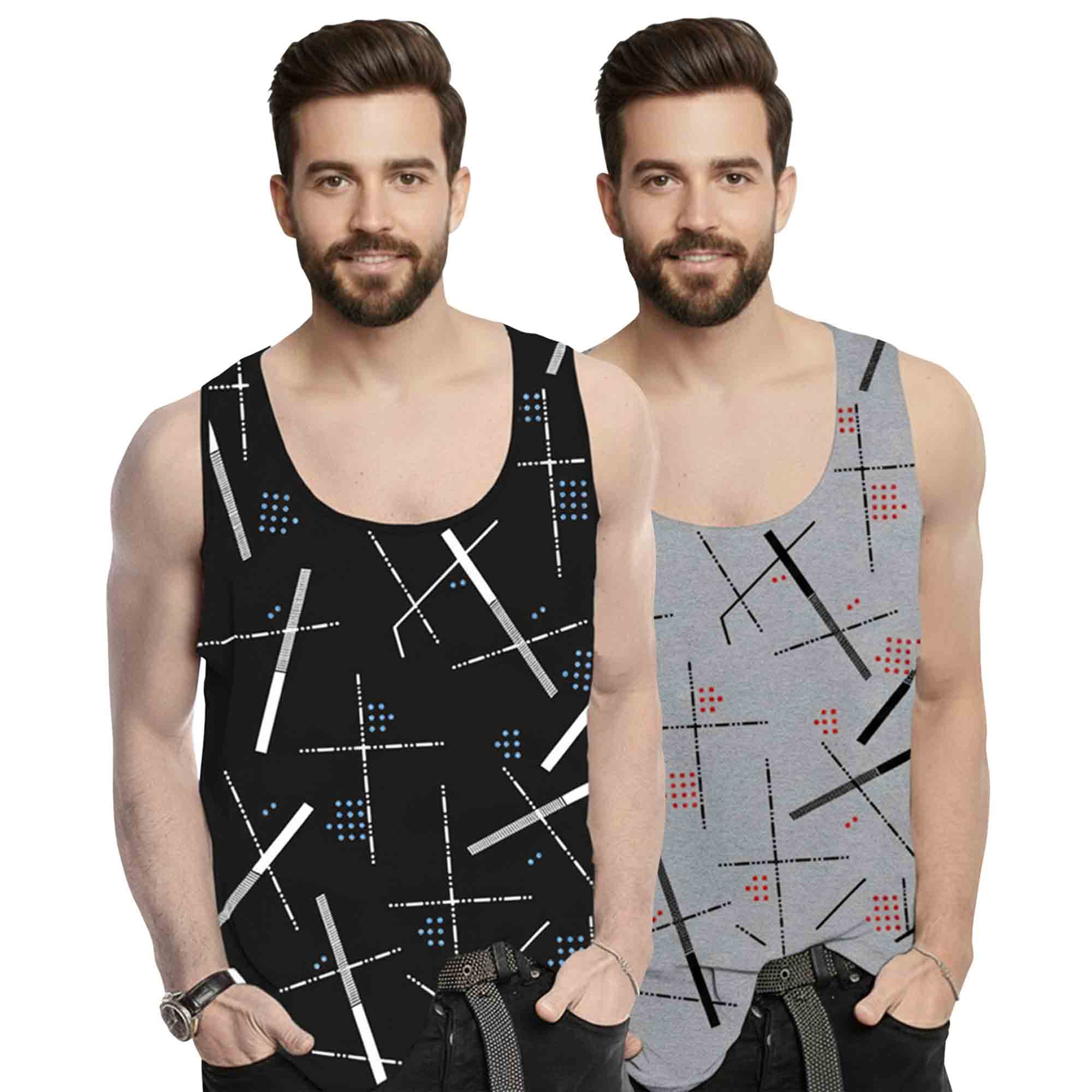 (Pack of 2) Men's Baniyans - 11 Variants