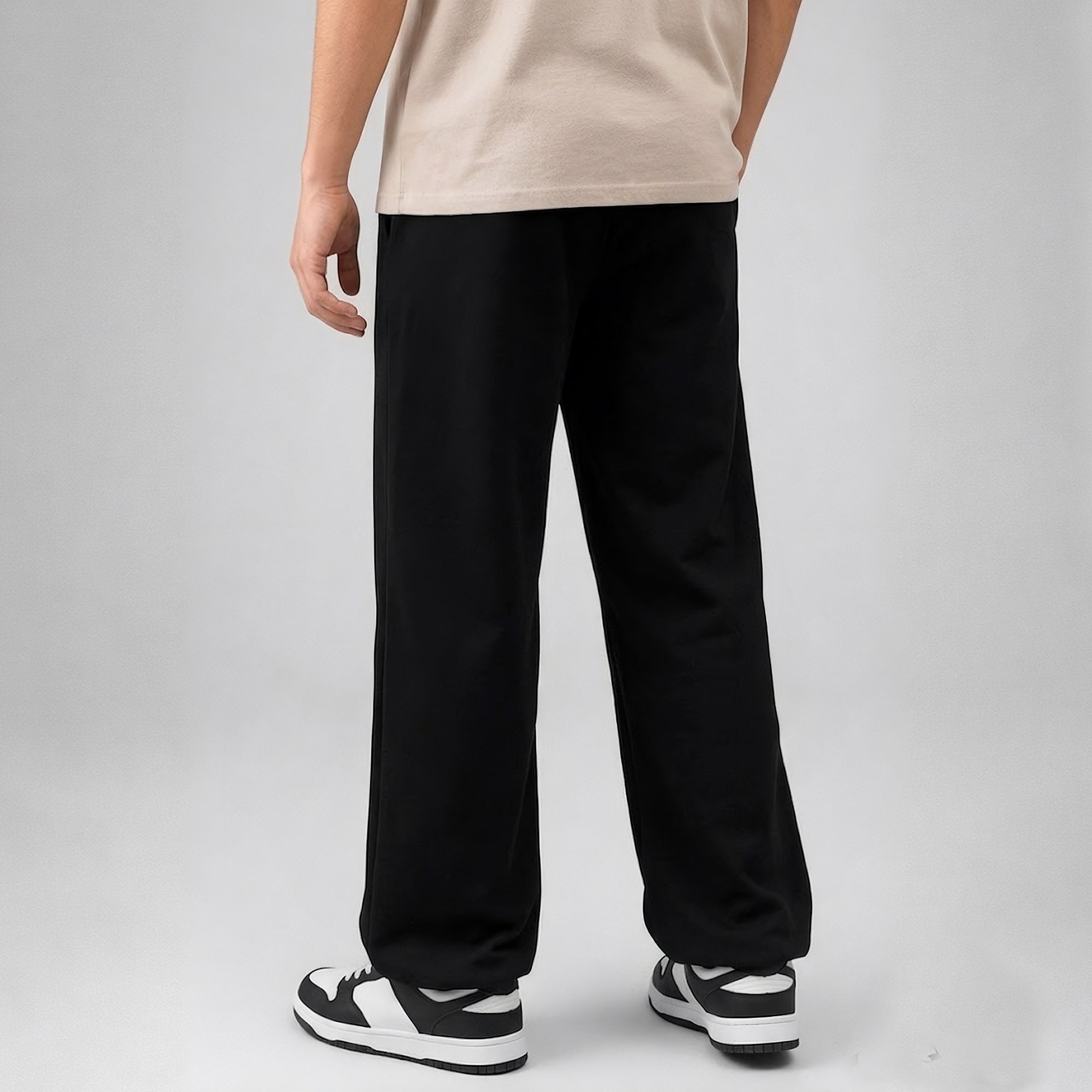 Mens Loose Fit "SINNER" Printed Trackpant Black