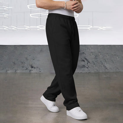TRIPR Men Solid Loose Fit TrackPant Black