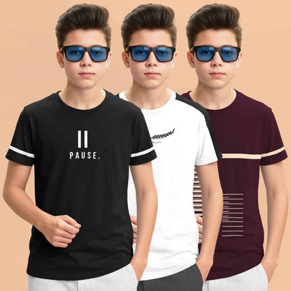 Boys Combo Pack Half Sleeve Printed Tshirts - 17 Variants