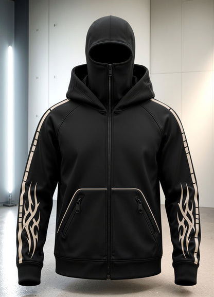 Mens Black Zip-Up Winter Jacket
