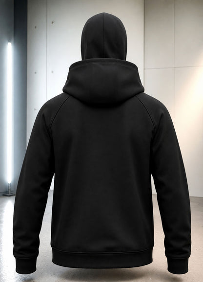 Mens Black Zip-Up Winter Jacket