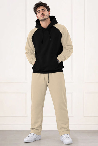 Tracksuit Men Hooded Sweatshirt & Plain Baggy Trackpants