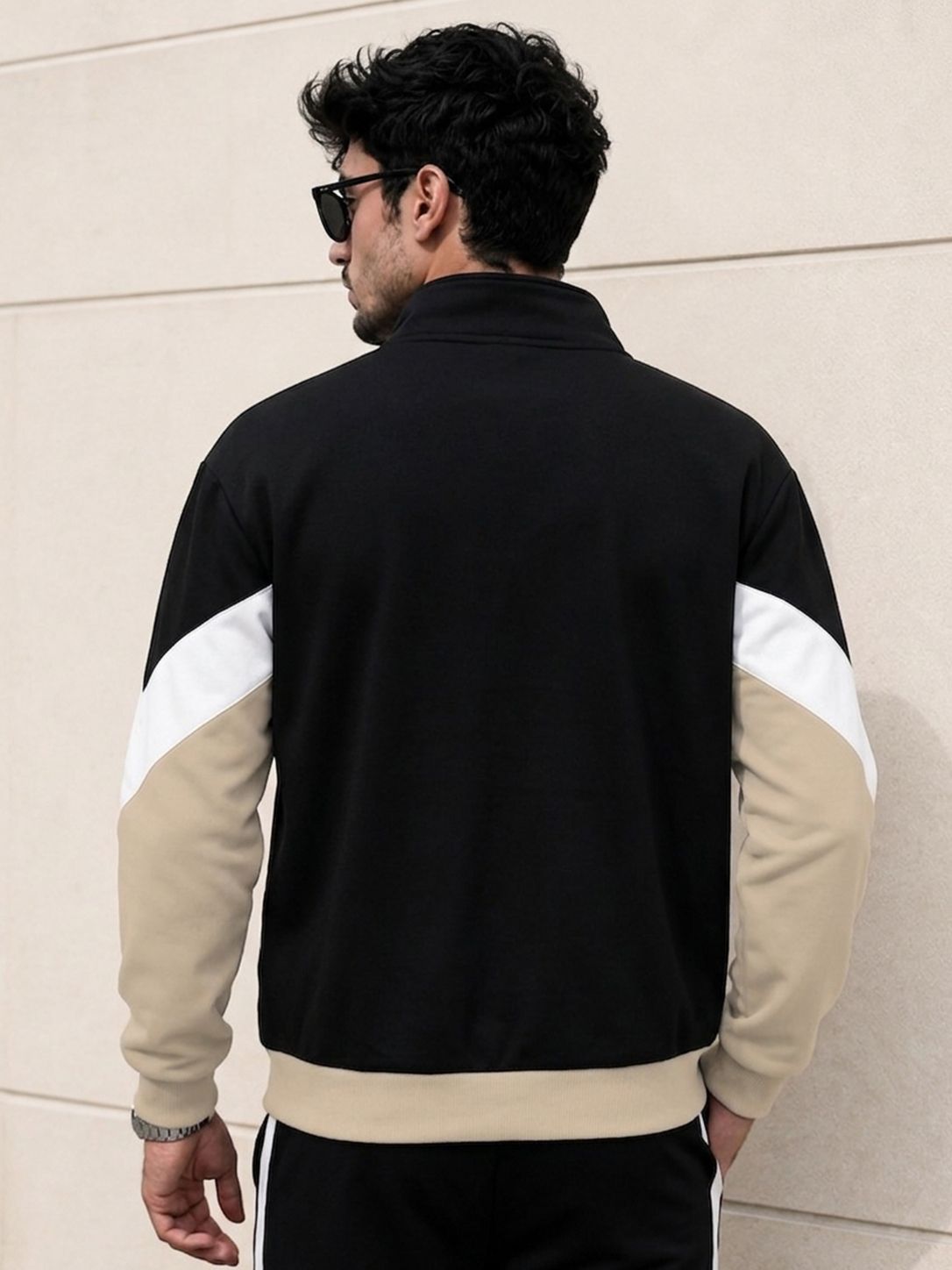 Mens High Neck Multicolor Winter Jacket