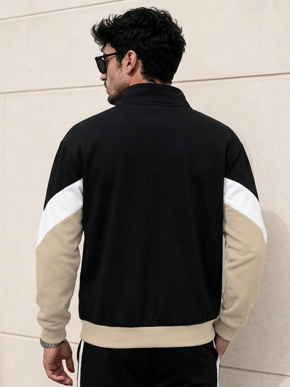 Mens High Neck Multicolor Winter Jacket