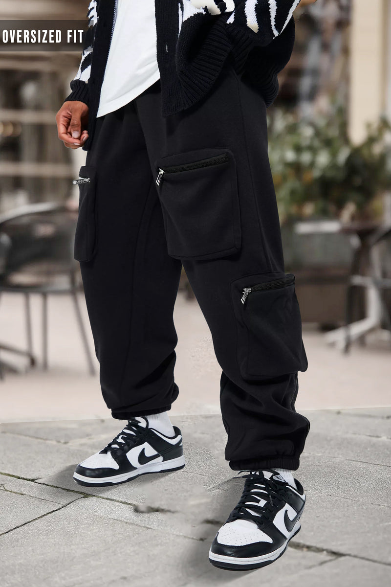 (6 Variants) Baggy Style Oversized Fit Cargo Joggers For Men