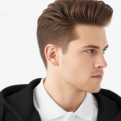 Men Smart Casual Double Pocket Full Sleeve Hooded Black Textured Shirt