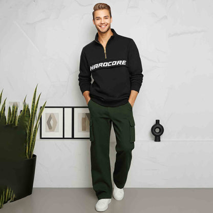 Winter High Neck Sweatshirt & Plain Baggy Tracksuit