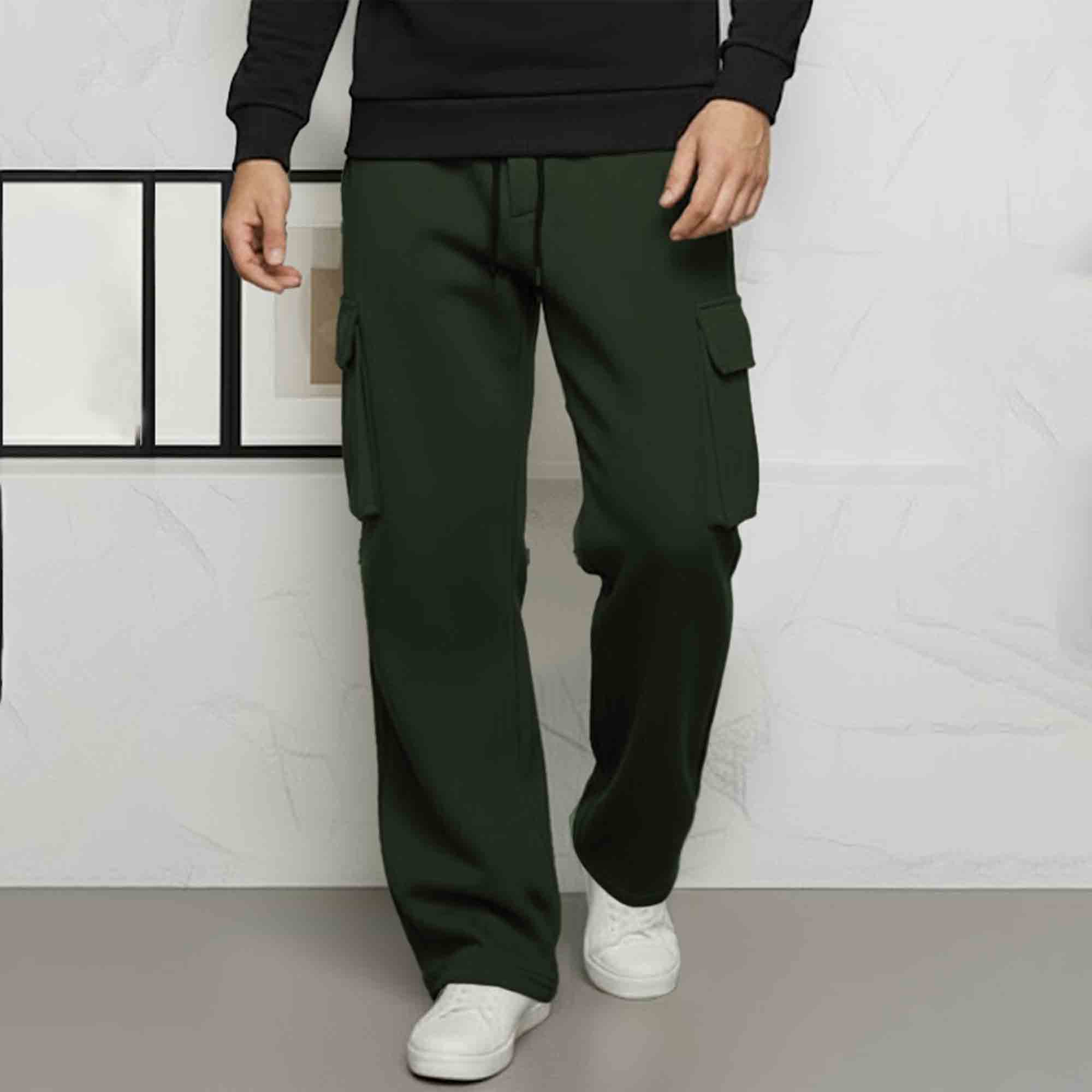 Winter High Neck Sweatshirt & Plain Baggy Tracksuit