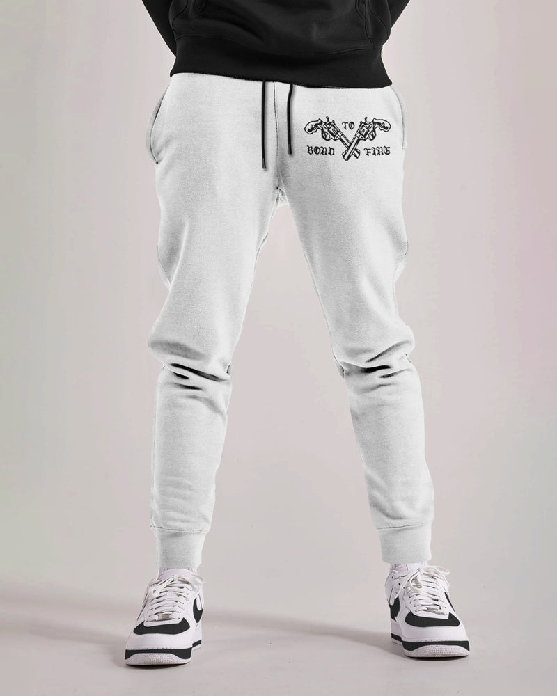 Men Winter Tracksuit - Black Sweatshirt & Grey Track Pant