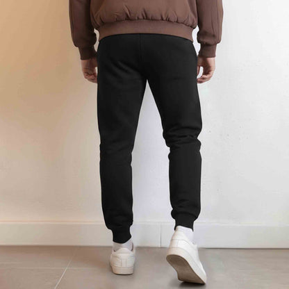 Men On-Off Printd Trackpant Black