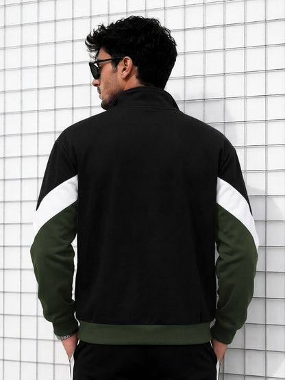 Mens High Neck Multicolor Winter Jacket