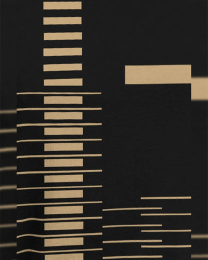 Men Printed Half Sleeve Round Neck Cotton Blend Black T-Shirt