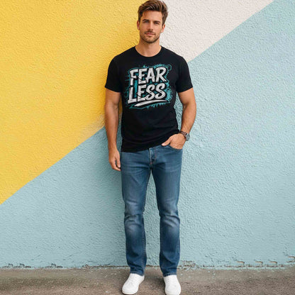 Men Half Sleeve Printed Tshirt Black