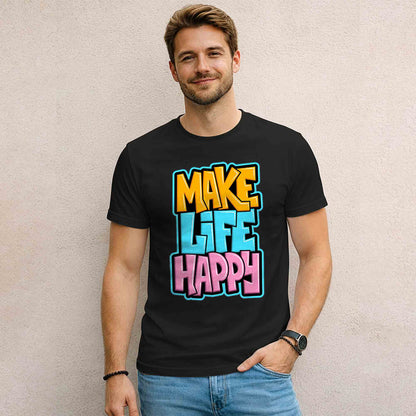 Men Half Sleeve Typography Printed Tshirts