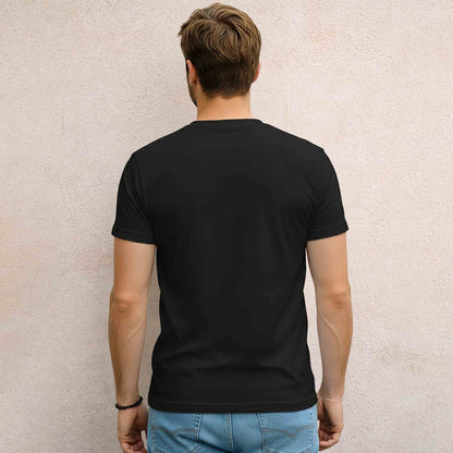 Men Half Sleeve Printed Tshirt Black