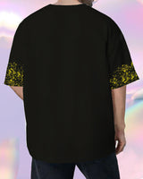 Men Over Sized Printed T-shirt / Black