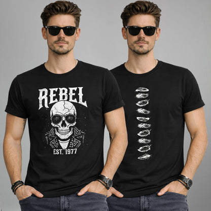 (Pack Of 2) Half Sleeve Typography Printed T-shirts
