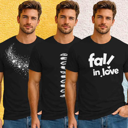 Mens (Pack Of 3) Half Sleeve Printed Tshirts