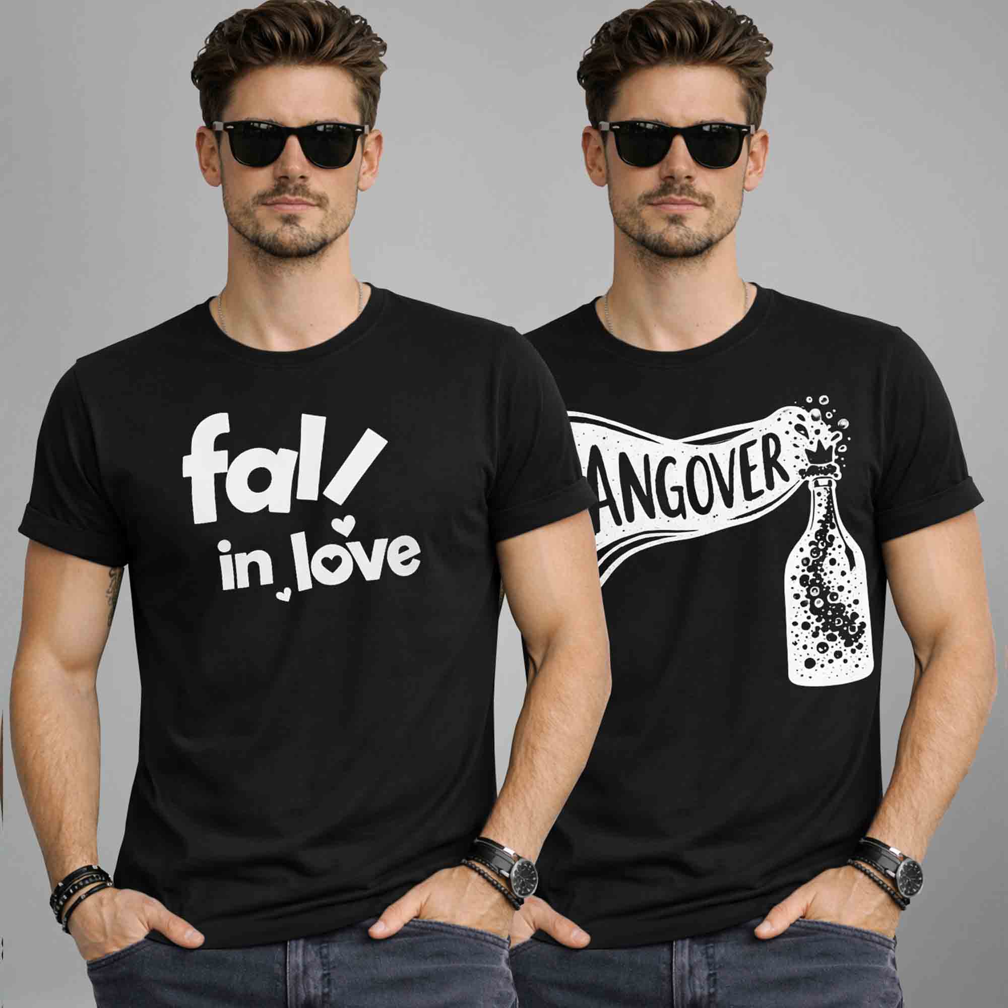 Pack Of 2 Graphics Printed Men Half Sleeve Combo T-shirts - 16 Variants