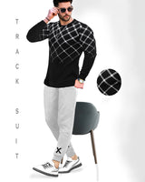 TRACKSUIT SET - BLACK FULL T-SHIRT & GREY JOGGER