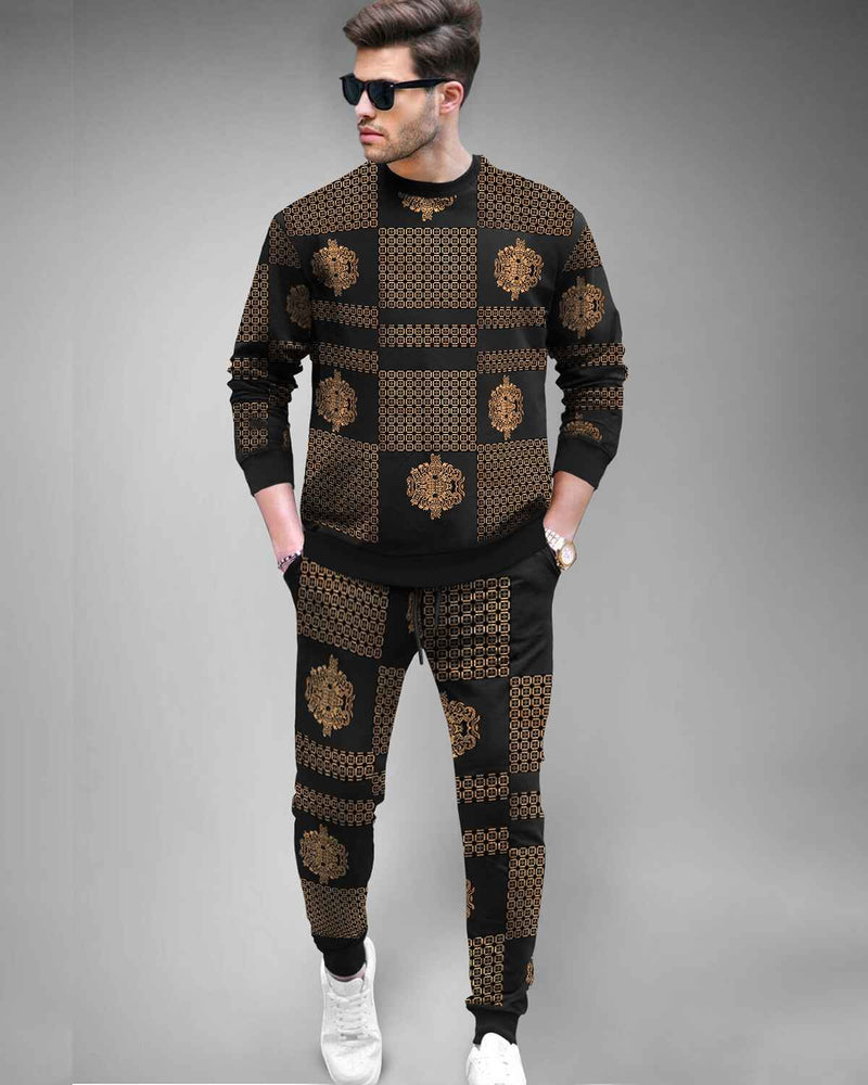 Track Suit For Men Full Sleeve All Over Print T-shirt & Printed Trackpant