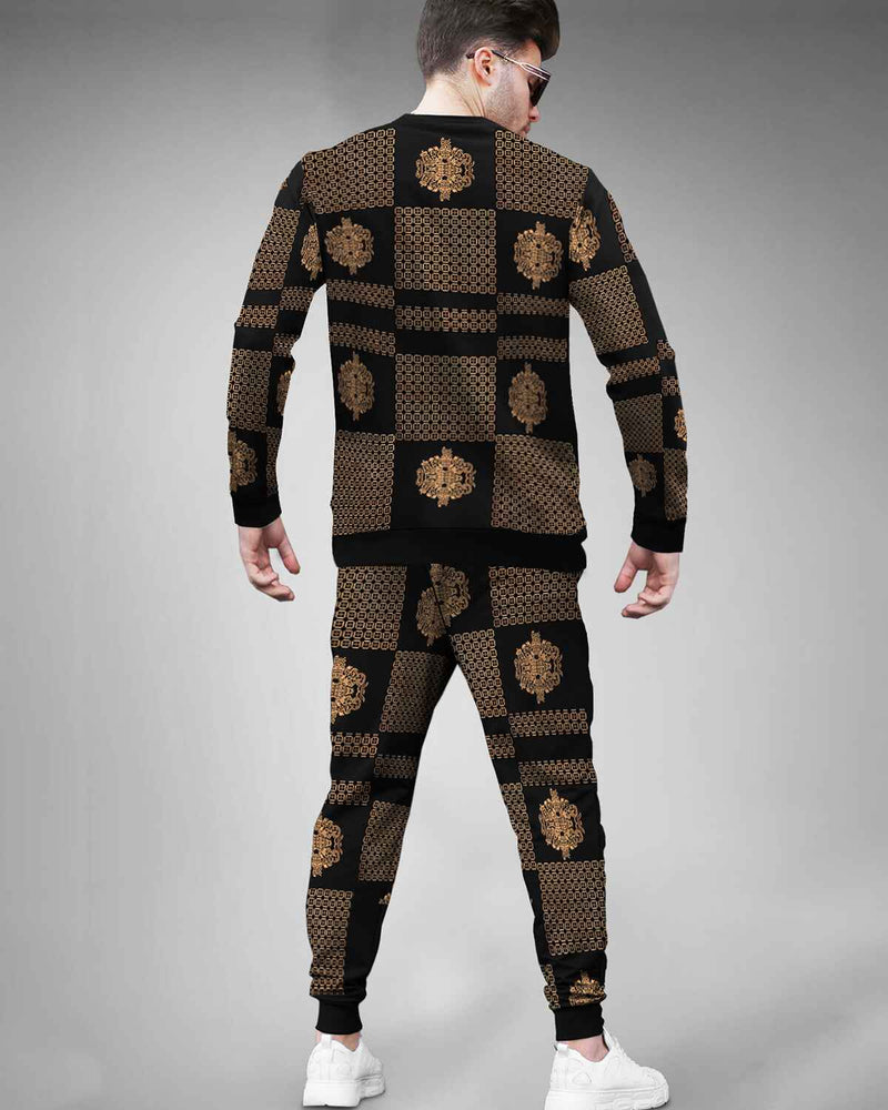 Track Suit For Men Full Sleeve All Over Print T-shirt & Printed Trackpant