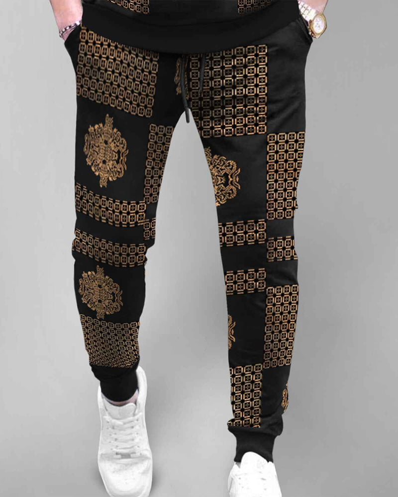 Track Suit For Men Full Sleeve All Over Print T-shirt & Printed Trackpant