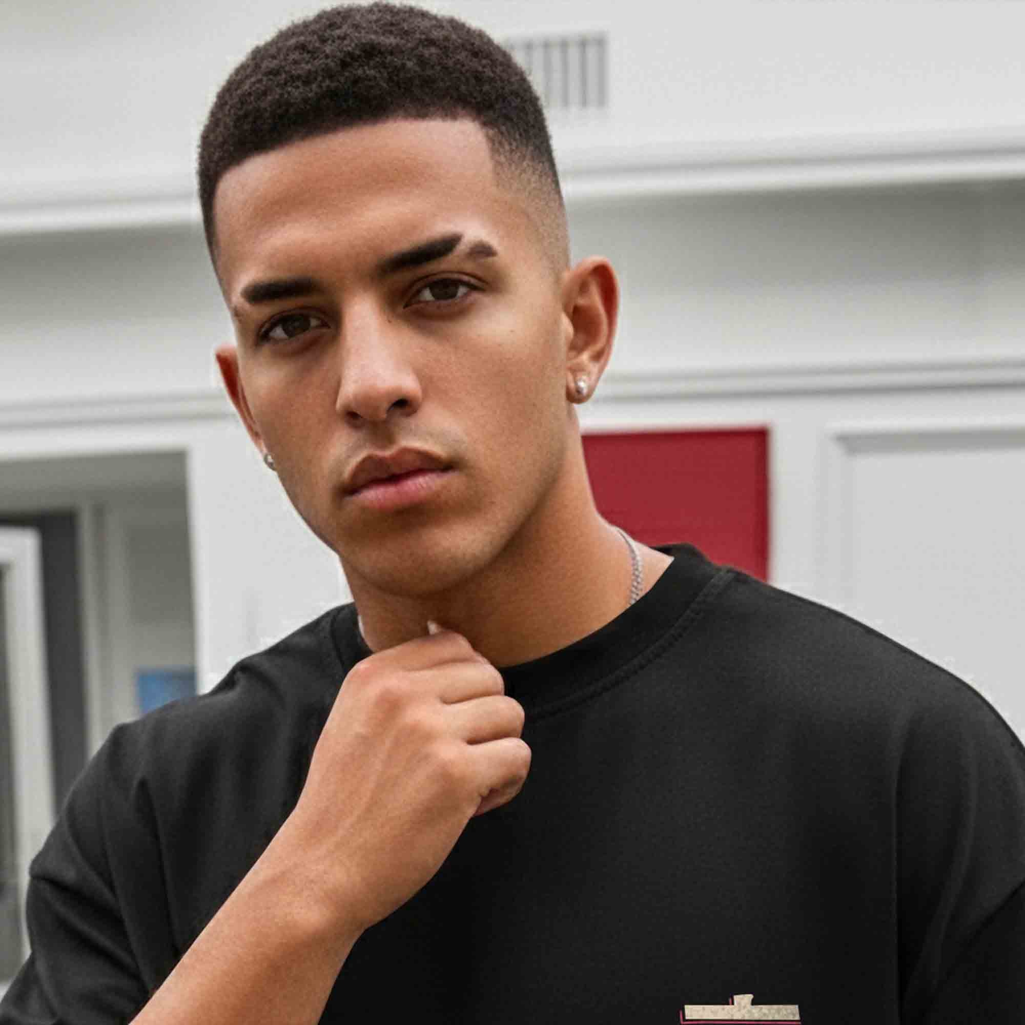 Men Back Printed Oversized Tshirt Black