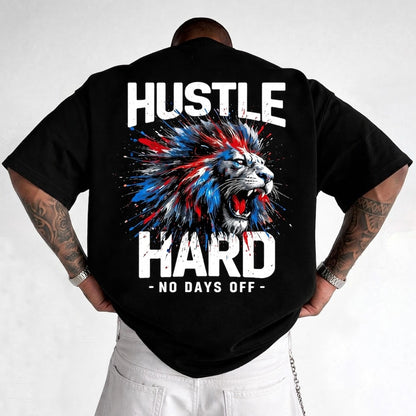 Mens Oversized Graphic Design Printed T-Shirt Black
