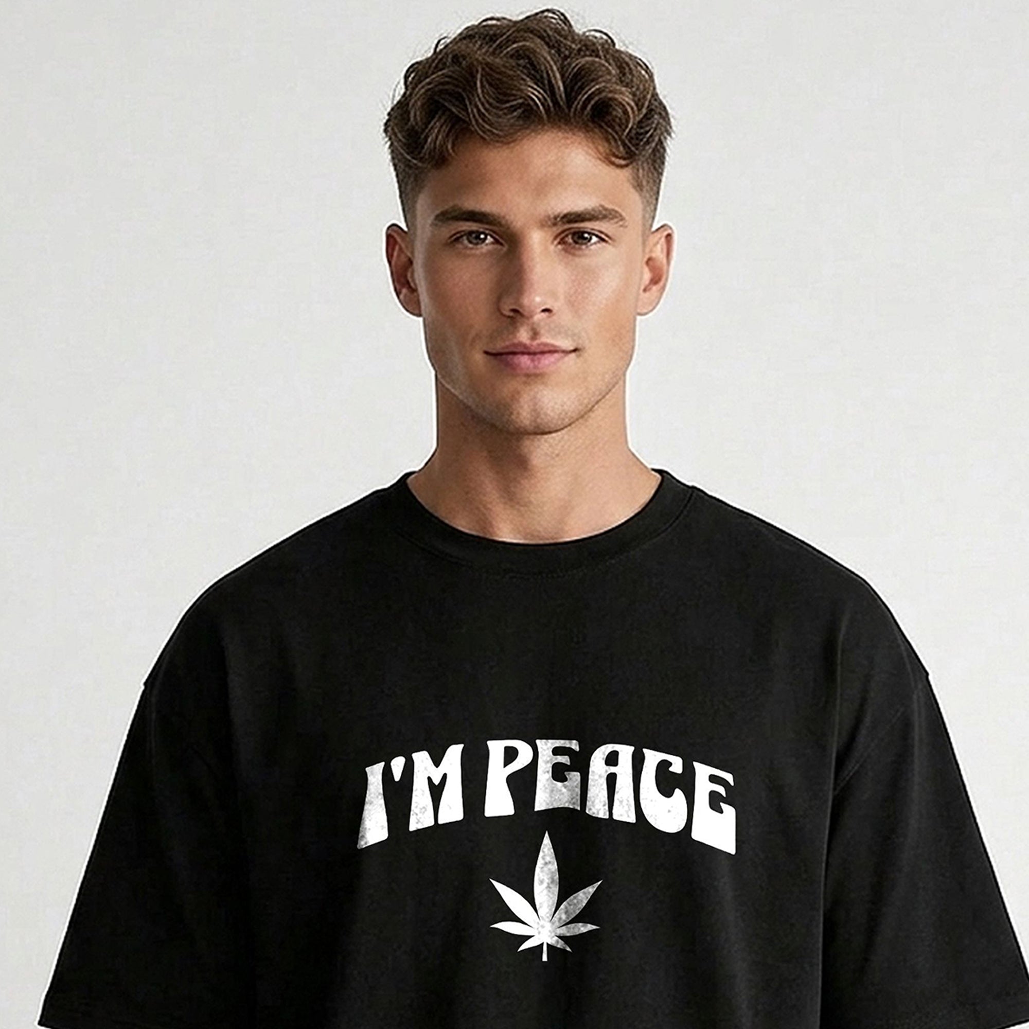 Mens Back Printed Oversized T-shirt Black – TRIPR