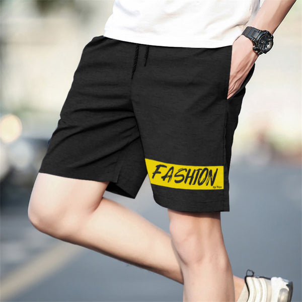 (Pack of 1) Boys Printed Shorts / Black