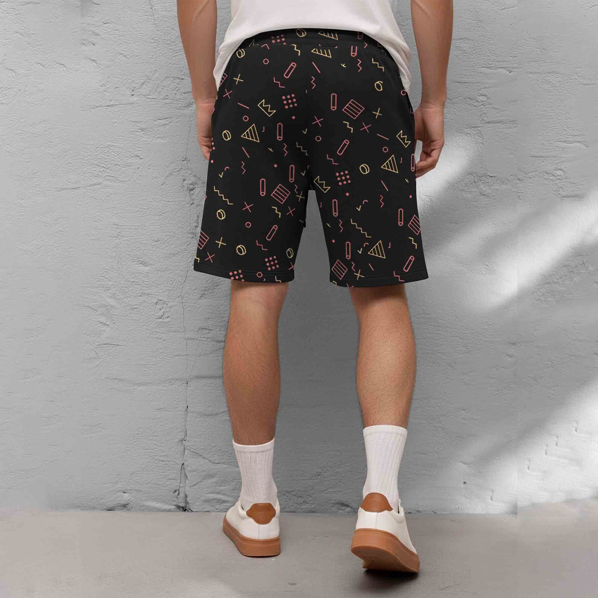 Men All Over Printed Short Black