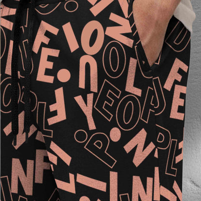 Men All Over Printed Short Black
