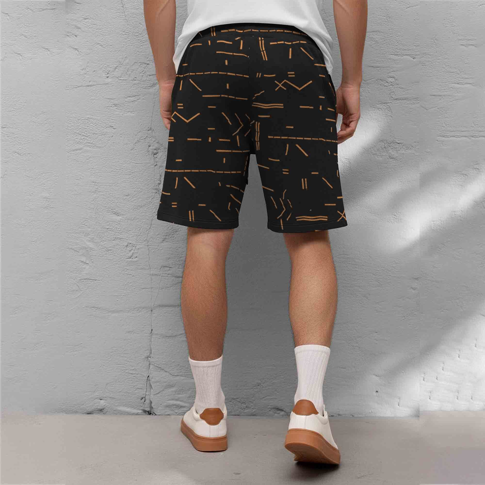 Men Printed Regular Fit Shorts Black