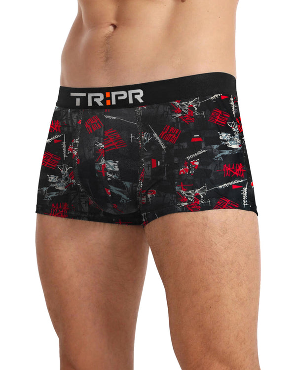 Men Printed Trunk / Black