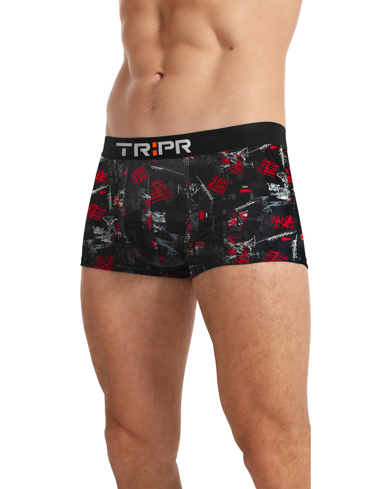 Men Printed Trunk / Black