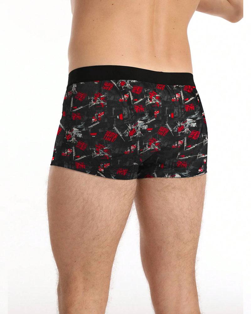 Men Printed Trunk / Black