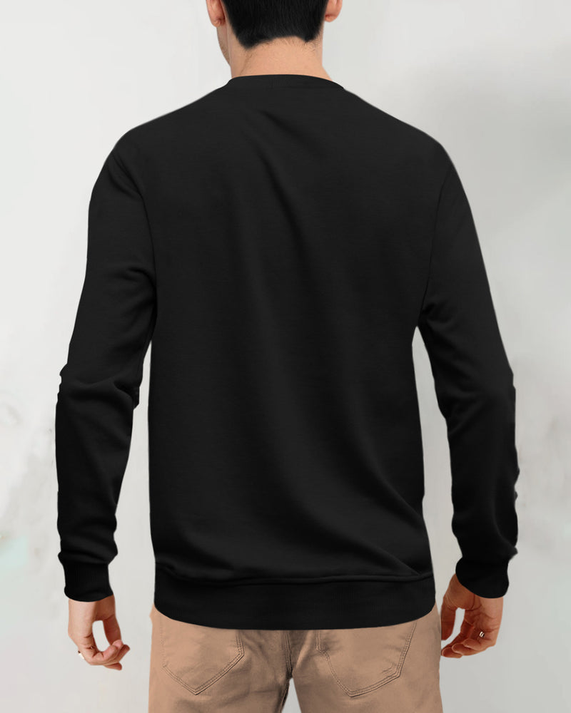 MEN SOLID V-NECK NON-HOODED SWEATSHIRTS | 3 COLOR VARIANTS