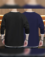 (Pack of 2) Men Full Sleeve T-shirts Combo | 3 COLORS SET